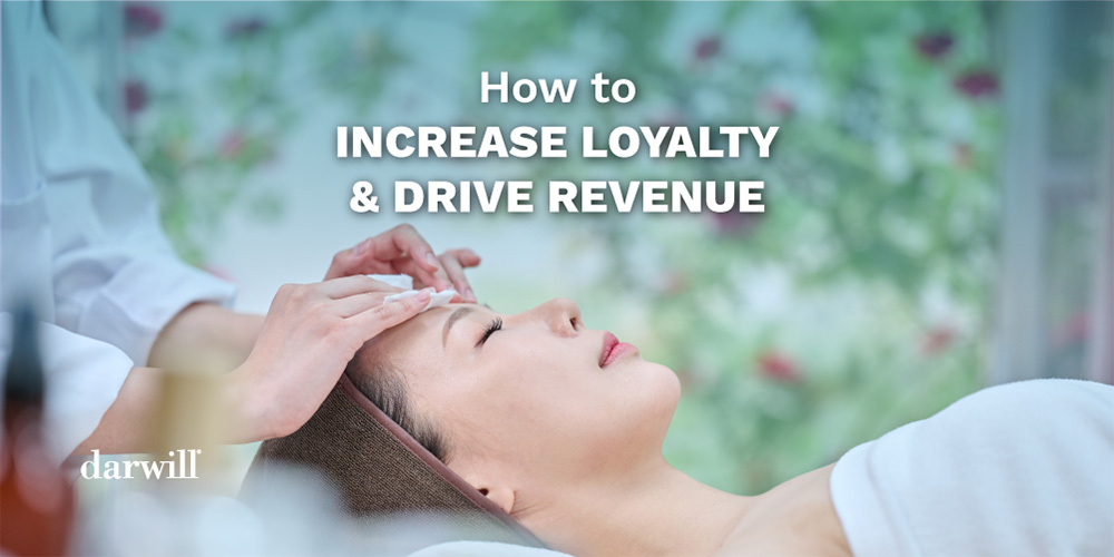 Darwill: How to Increase Loyalty & Drive Revenue. Pictured: Woman receiving spa treatment.