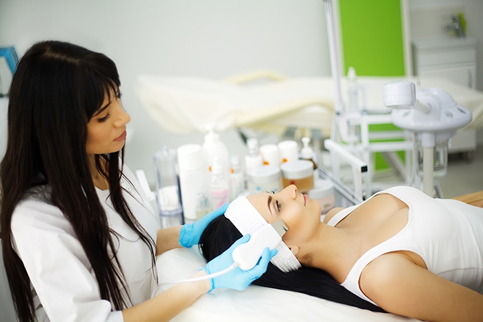 Device used on face