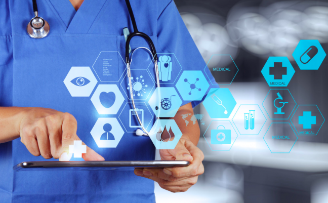 Telemedicine software on a tablet