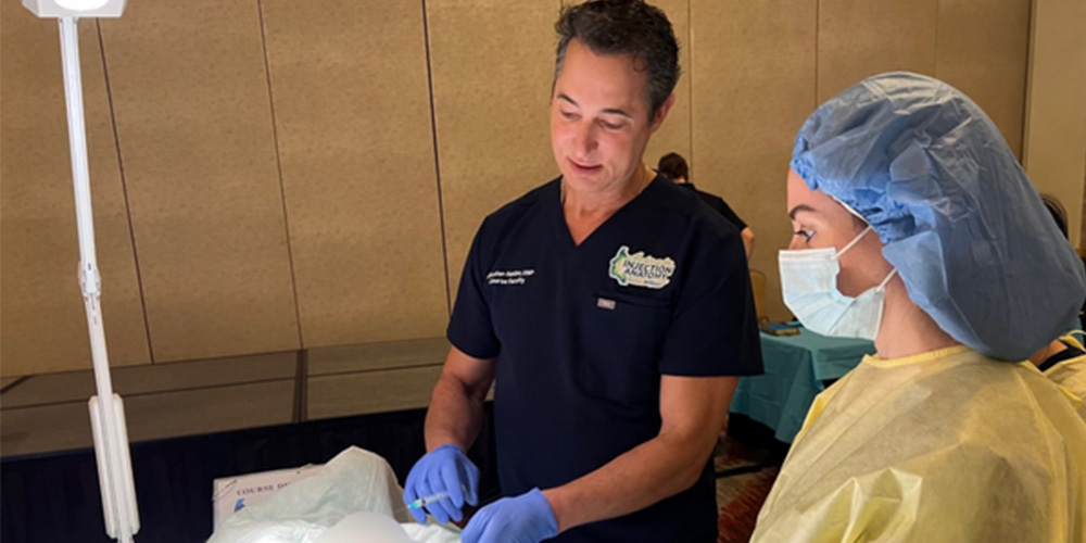 George Baxter-Holder in AIA cadaver lab