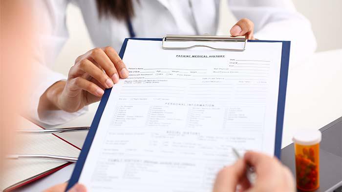 Patient intake form