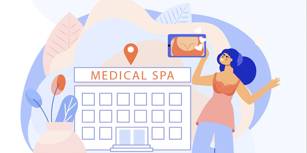 AmSpa QP Woman outside a Medical Spa