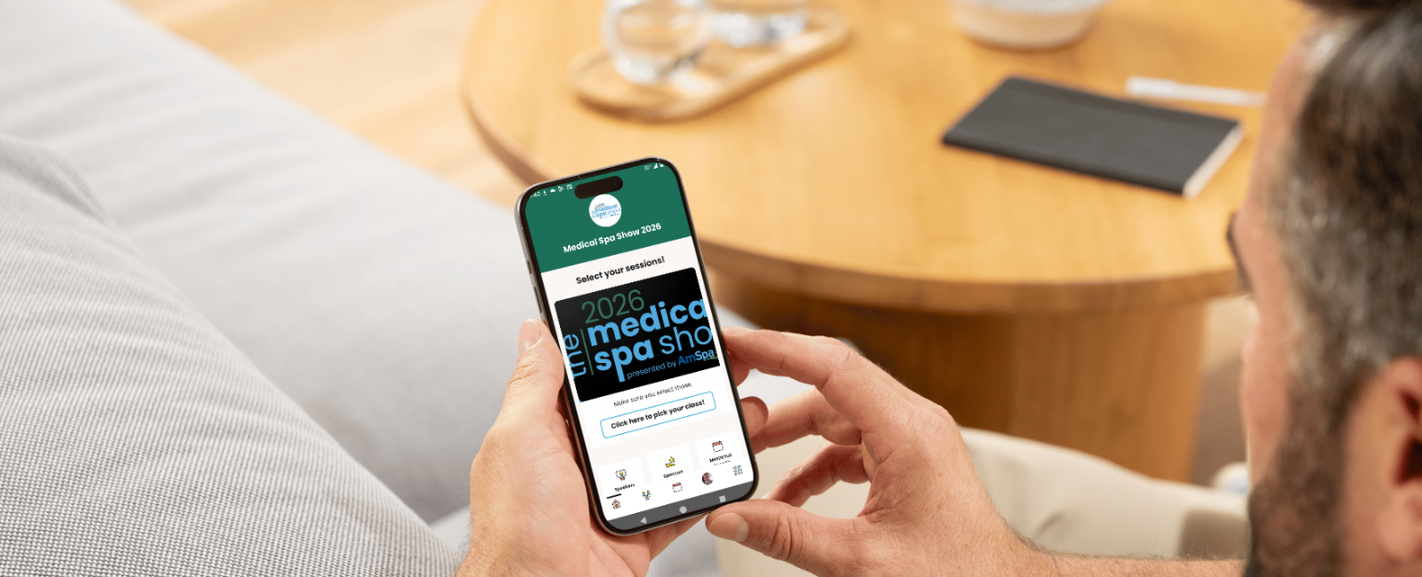 Medical Spa Show 2026 App on phone screen